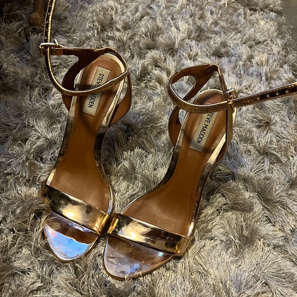 Rose gold ankle strap heel - Picture 2 of 3
